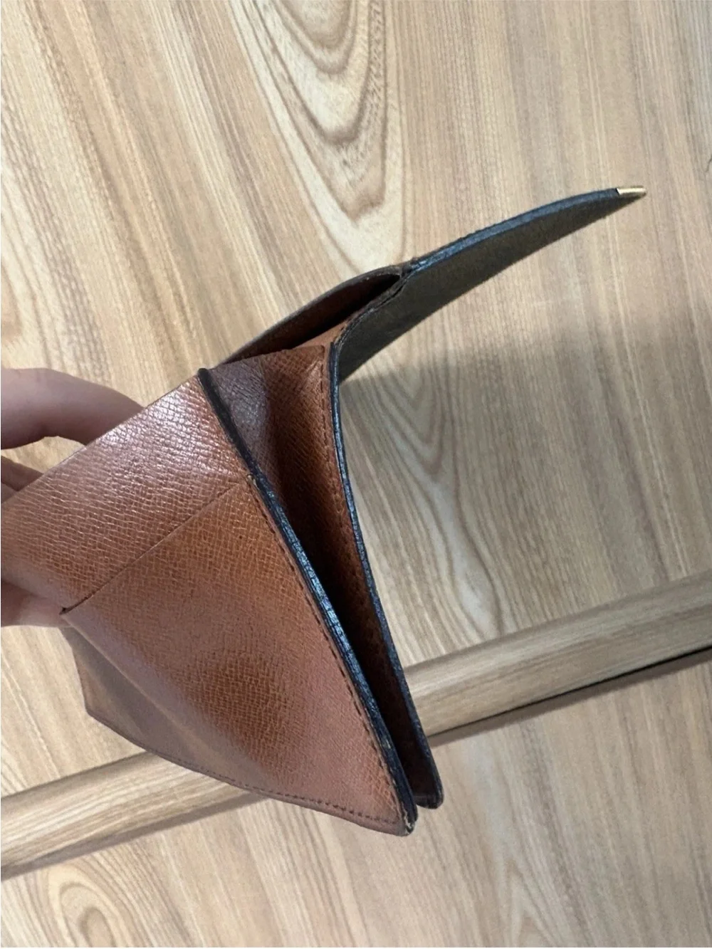 Authentic Vintage 1980s LOUIS VUITTON LV Monogram Leather Long Bifold Wallet
